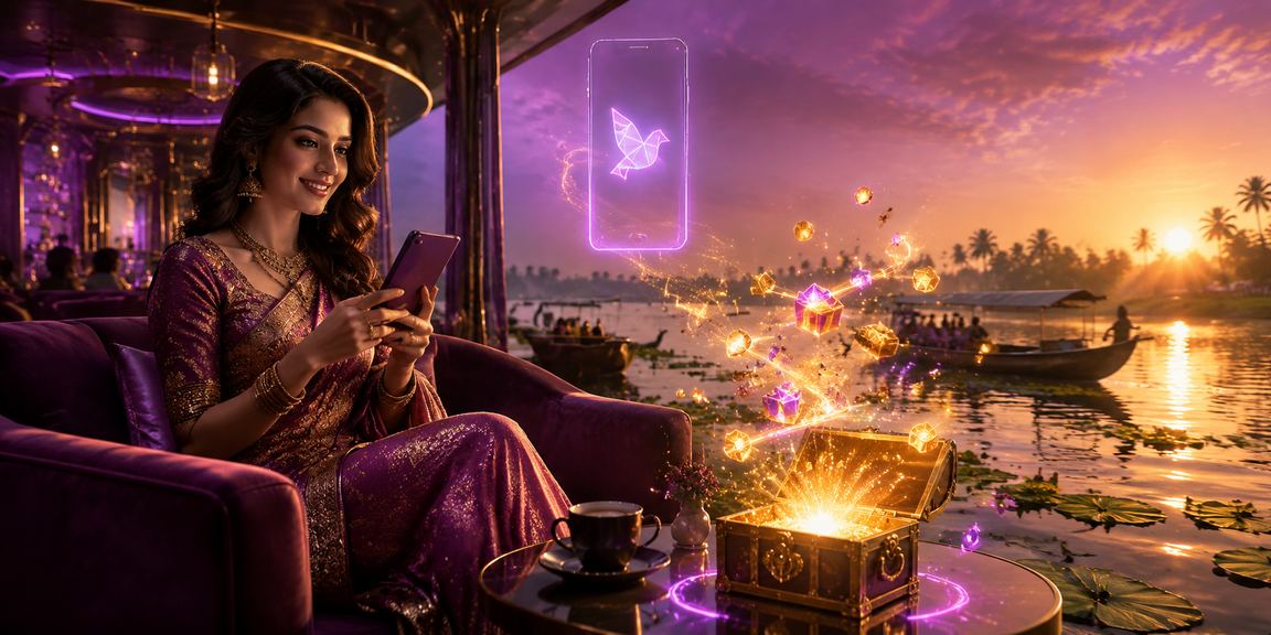 Mobile payment and neon-lit digital transactions in Barisal