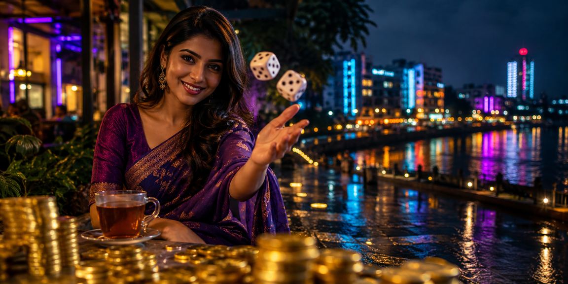 Online entertainment set against dice games and tea garden backdrops in Dhaka